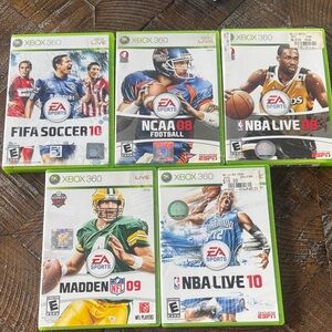 EA Sports Xbox 360 Game Set - Green Cases